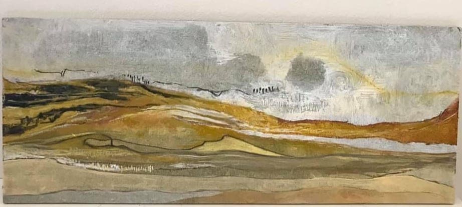 Dune Path — Mixed media on board by Maya Kimche Simon