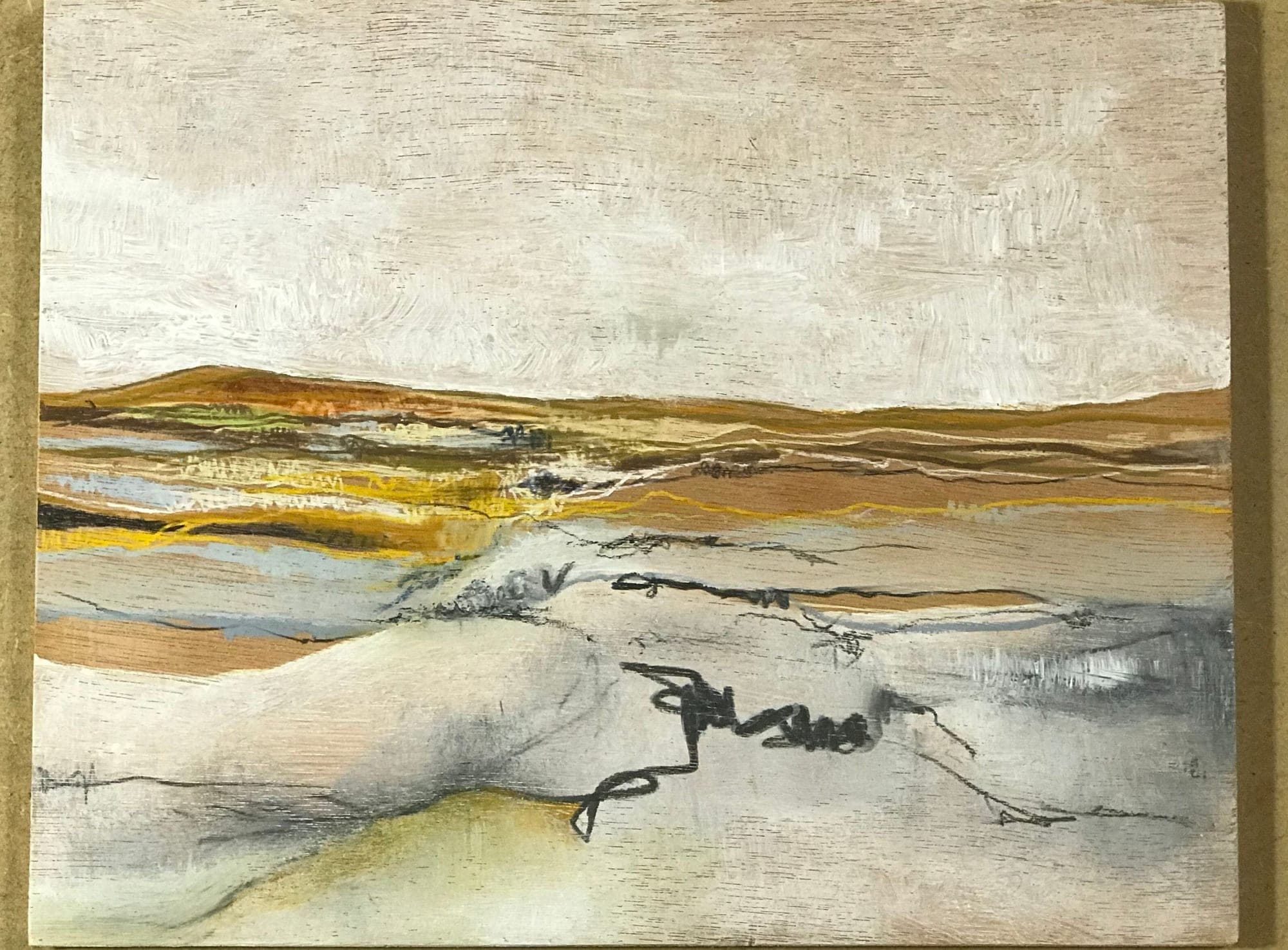 Field Notes — Mixed media on board by Maya Kimche Simon