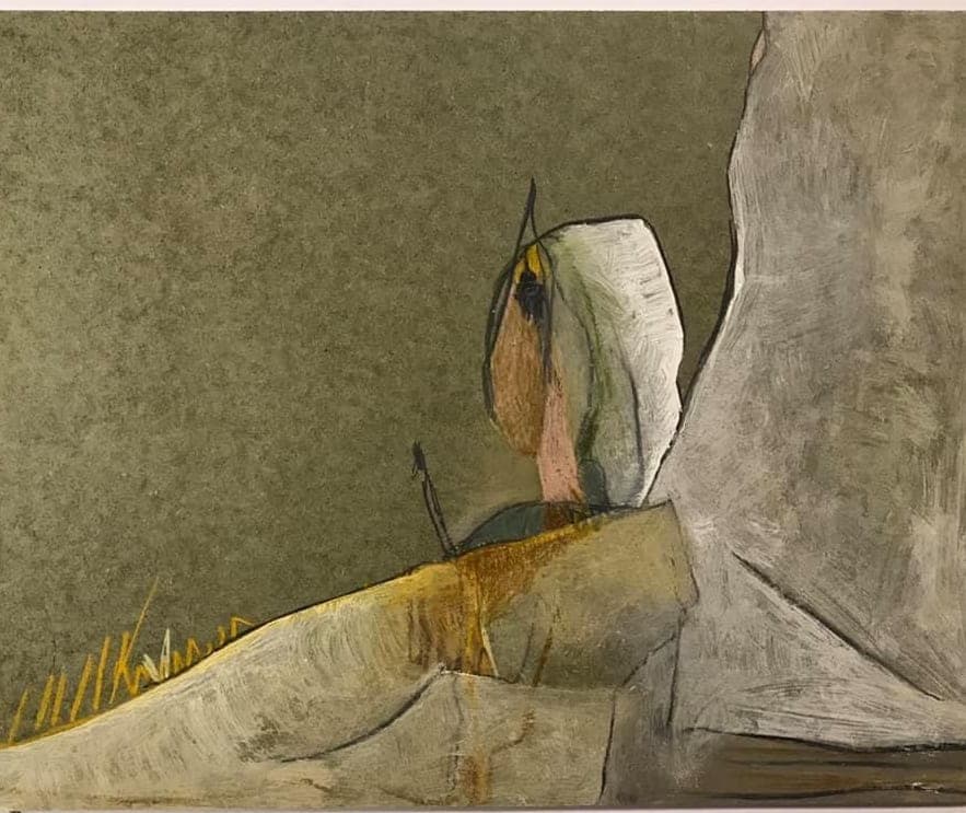 Root System — Mixed media on board by Maya Kimche Simon