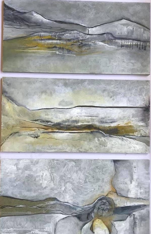 Sentinel — Mixed media on board by Maya Kimche Simon