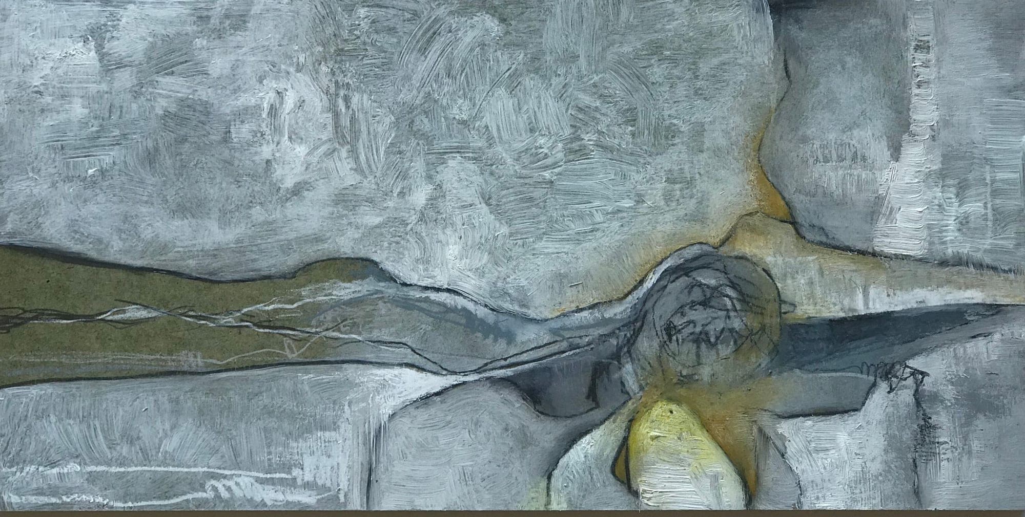 Repose — Mixed media on board by Maya Kimche Simon